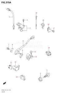 08002F-410001 (2014) 80hp E01 E40-Gen. Export 1 - Costa Rica (DF80A) DF80A drawing SENSOR