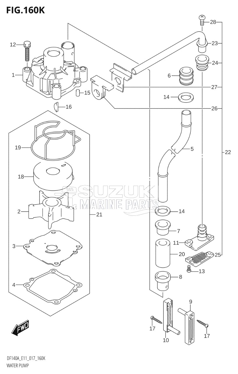 WATER PUMP (DF115AST:E03)