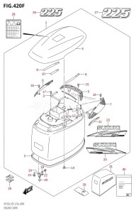 DF225Z From 22503Z-610001 (E01 E40)  2016 drawing ENGINE COVER (DF225T:E01,DF225Z:E01)