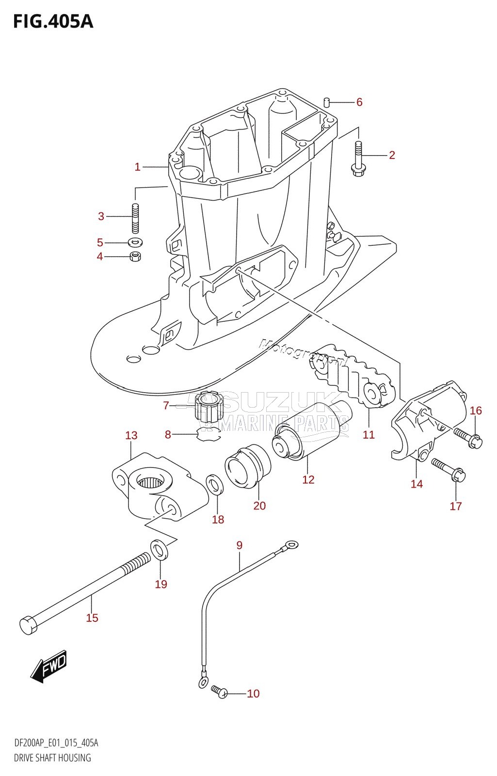 DRIVE SHAFT HOUSING (DF200AP:E01)