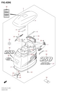 DF225T From 22503F-210001 (E03)  2012 drawing ENGINE COVER (DF250ST:E03)