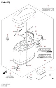 DF250 From 25003F-710001 (E01 E40)  2017 drawing ENGINE COVER (DF250T:E01,DF250Z:E01)