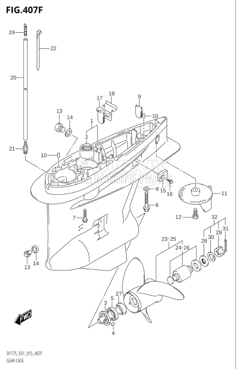 GEAR CASE (DF150Z:E40)