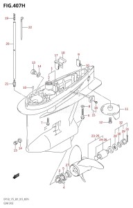 DF150Z From 15002Z-310001 (E01 E40)  2013 drawing GEAR CASE (DF175Z:E40)