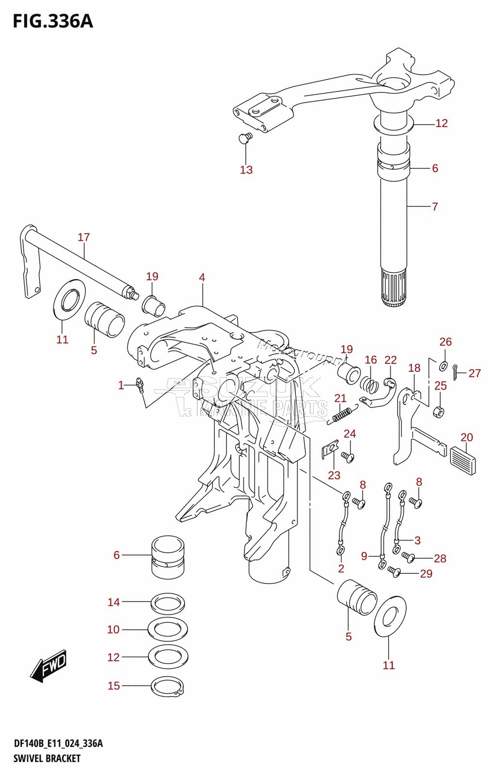 SWIVEL BRACKET (DF140BT,DF140BZ)