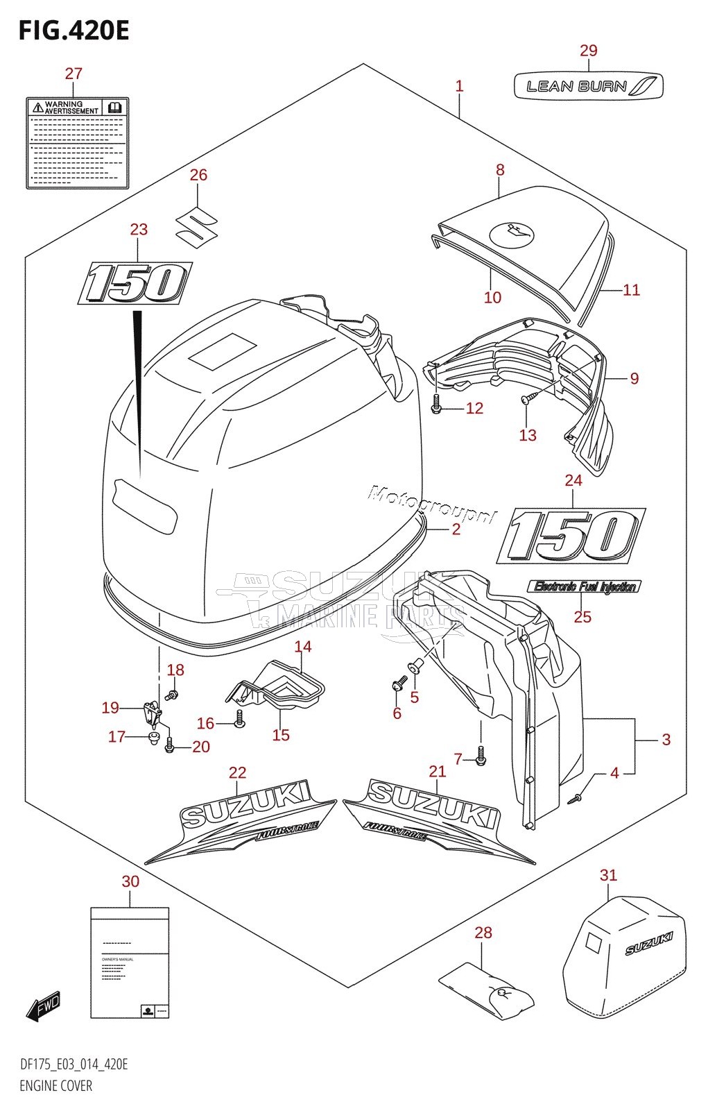 ENGINE COVER (DF150Z:E03)