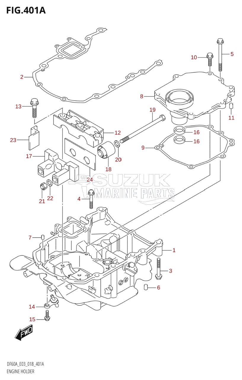 ENGINE HOLDER (DF40A,DF50A,DF60A)