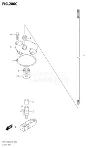 17502Z-510001 (2005) 175hp E03-USA (DF175Z) DF175Z drawing CLUTCH ROD (DF150Z:E03)