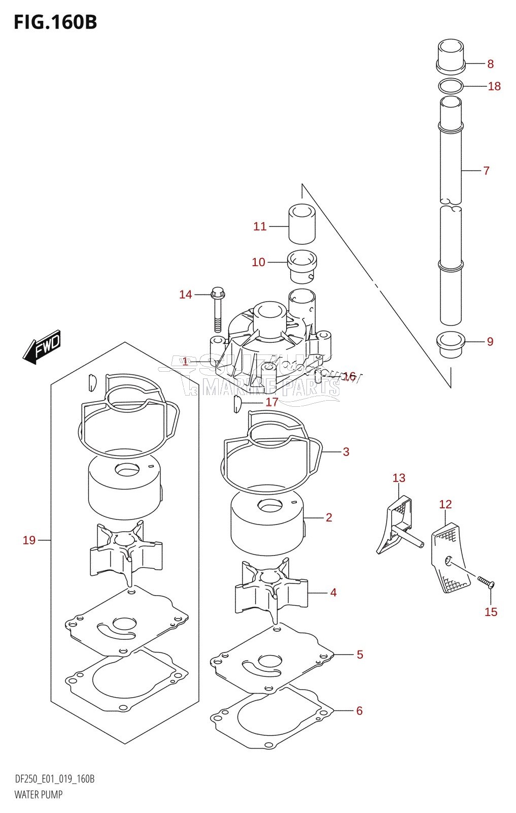 WATER PUMP (DF200T:E40)