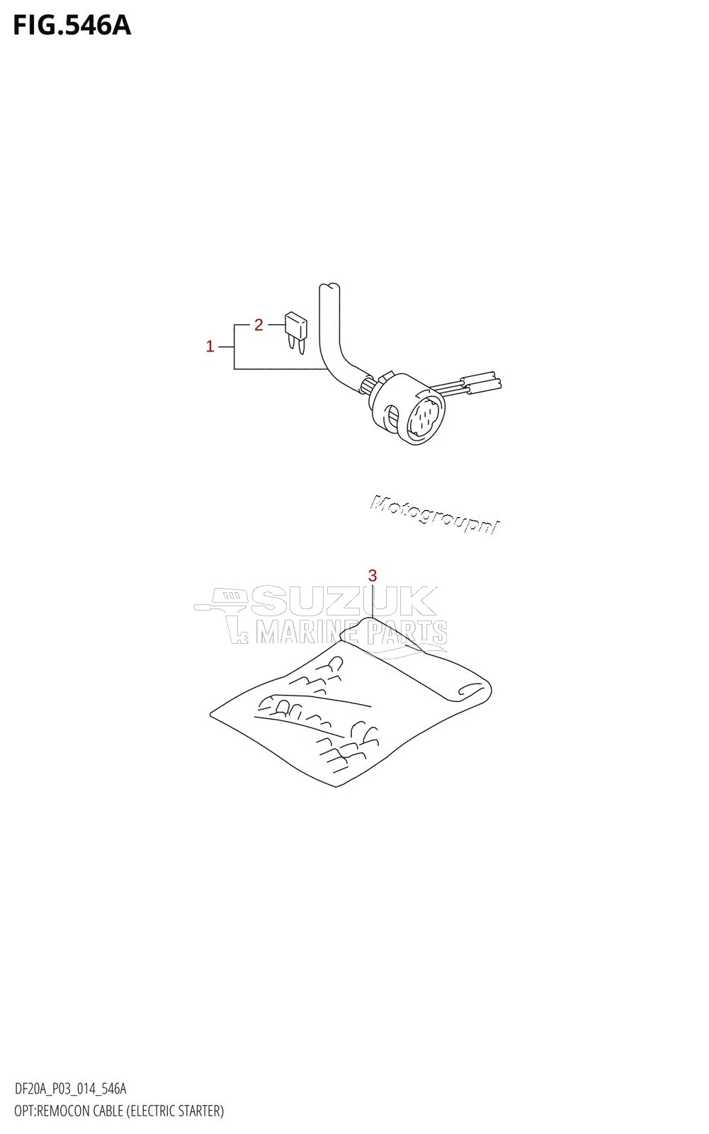 OPT:REMOCON CABLE (ELECTRIC STARTER) (DF9.9B:P03:E-STARTER)