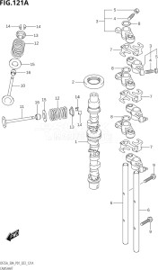 03003F-140001 (2021) 30hp P01 P40-Gen. Export 1 (DF30A   DF30AQ   DF30AR   DF30AT  DF30AT    DF30AT   DF30ATH  DF30ATH    DF30ATH) DF30A drawing CAMSHAFT