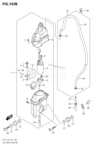 DF175ZG From 17502Z-610001 (E01 E40)  2016 drawing FUEL VAPOR SEPARATOR (DF150T:E40)