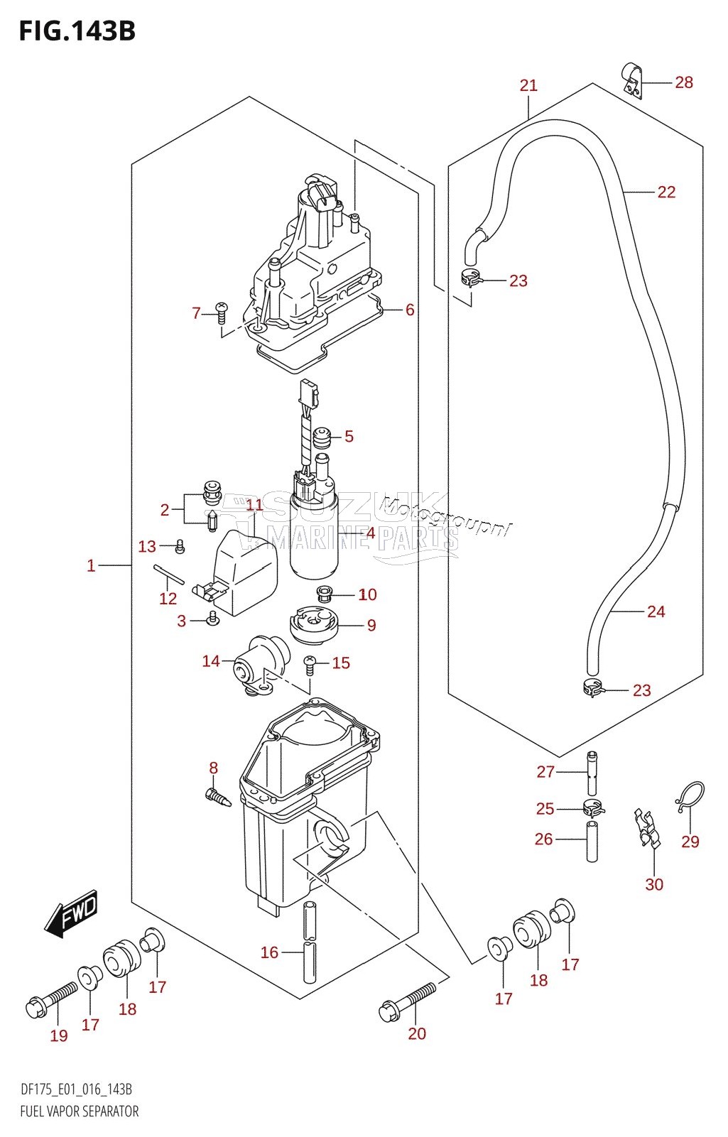 FUEL VAPOR SEPARATOR (DF150T:E40)