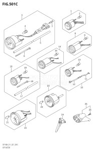 11503F-040001 (2020) 115hp E11 E40-Gen. Export 1-and 2 (DF115AT  DF115AT) DF115A drawing OPT:METER (E03)