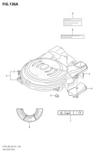 DF80A From 08002F-110001 (E01 E40)  2011 drawing RING GEAR COVER