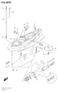 DF150AZ From 15003Z-910001 (E01 E40)  2019 drawing GEAR CASE (DF175AZ,DF150AZ)