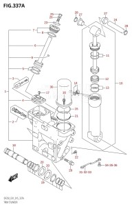 DF225Z From 22503Z-510001 (E01 E40)  2005 drawing TRIM CYLINDER (DF200T:E01:(X-TRANSOM,XX-TRANSOM))