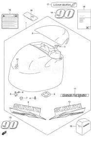 Outboard DF 90A drawing Engine Cover