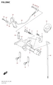 DF8A From 00801F-510001 (P01)  2015 drawing CLUTCH ROD (DF9.9A:P01)