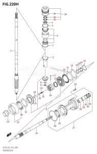 DF225T From 22503F-410001 (E01 E40)  2014 drawing TRANSMISSION (DF225Z:E40)