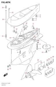 DF200 From 20002F-710001 (E01 E40)  2017 drawing GEAR CASE (DF250T:E40)