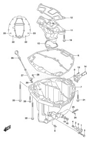 Outboard DF 250 drawing Oil Pan