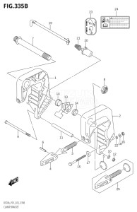 01504F-040001 (2020) 15hp E01-Gen. Export 1 (DF15AR   DF15AT_2) DF15A drawing CLAMP BRACKET (DF20A:P40)