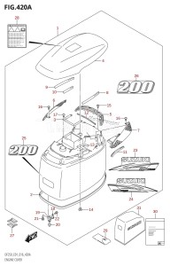 DF225Z From 22503Z-610001 (E01 E40)  2016 drawing ENGINE COVER (DF200T:E01,DF200Z:E01)