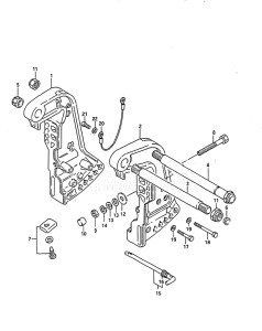 Outboard DT 140 drawing Clamp Bracket (1984 to 1985)