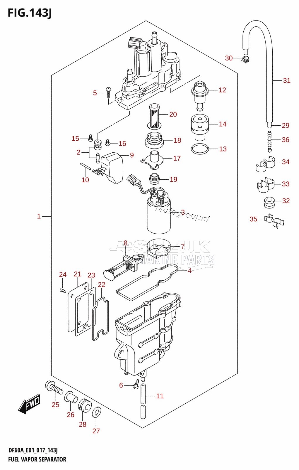 FUEL VAPOR SEPARATOR (DF60AQH:E01)