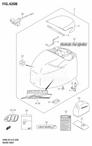 DF50A From 05003F-310001 (E01)  2013 drawing ENGINE COVER (DF40AQH:E01)