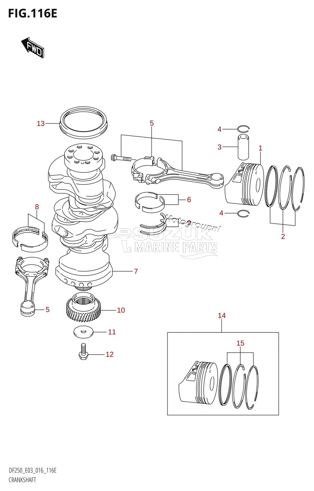 CRANKSHAFT (DF250T:E03)