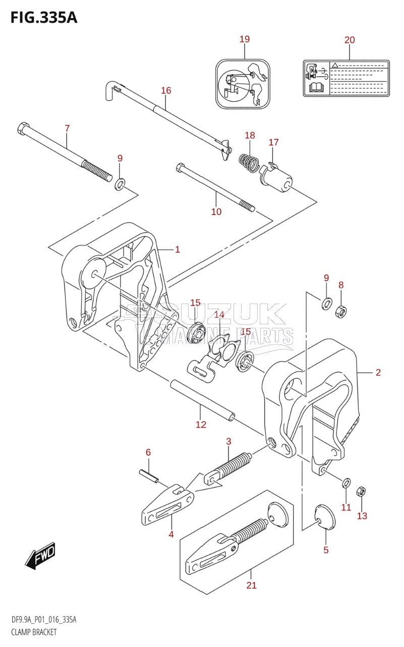 CLAMP BRACKET (DF8A:P01)