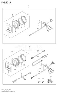 25003F-040001 (2020) 250hp E01 E03 E40-Gen. Export 1 - USA (DF250T  DF250T) DF250 drawing OPT:MULTI FUNCTION GAUGE (1) (020,021)