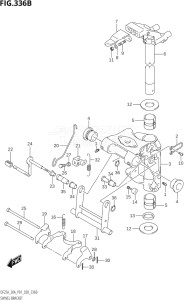 03003F-040001 (2020) 30hp P01 P40-Gen. Export 1 (DF30A  DF30AQ  DF30AR  DF30AT  DF30ATH) DF30A drawing SWIVEL BRACKET (DF30AR)