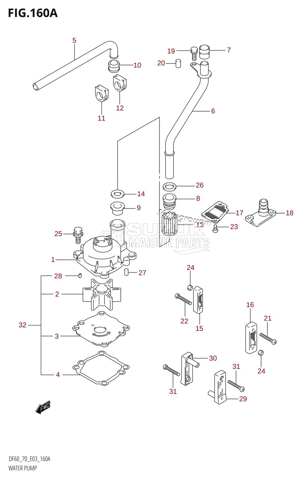 WATER PUMP (W,X,Y,K1,K2,K3,K4,K5,K6,K7)