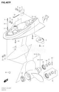 14003Z-610001 (2016) 140hp E11 E40-Gen. Export 1-and 2 (DF140AZ) DF140AZ drawing GEAR CASE (DF140AT:E11)