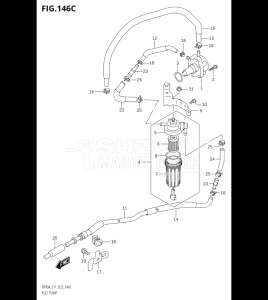 09003F-040001 (2020) 90hp E01 E40-Gen. Export 1 - Costa Rica (DF90ATH) DF90A drawing FUEL PUMP (021,022,023)