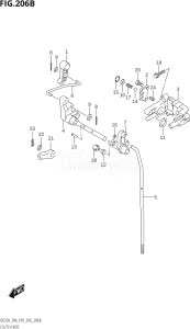 02504F-610001 (2016) 25hp P01-Gen. Export 1 (DF25A  DF25AR  DF25AT  DF25ATH) DF25A drawing CLUTCH ROD (DF25AR:P01)