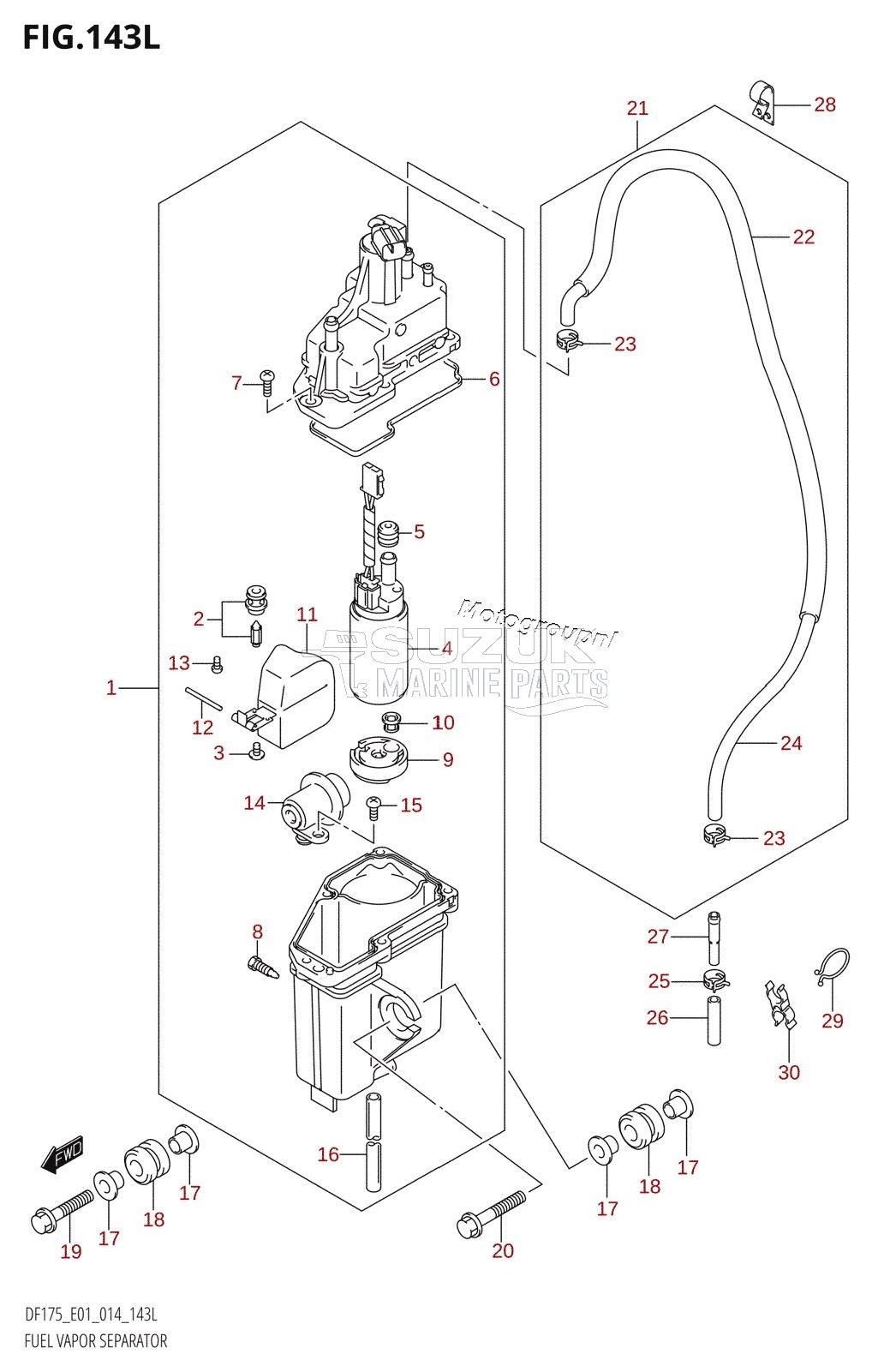 FUEL VAPOR SEPARATOR (DF175TG:E01)