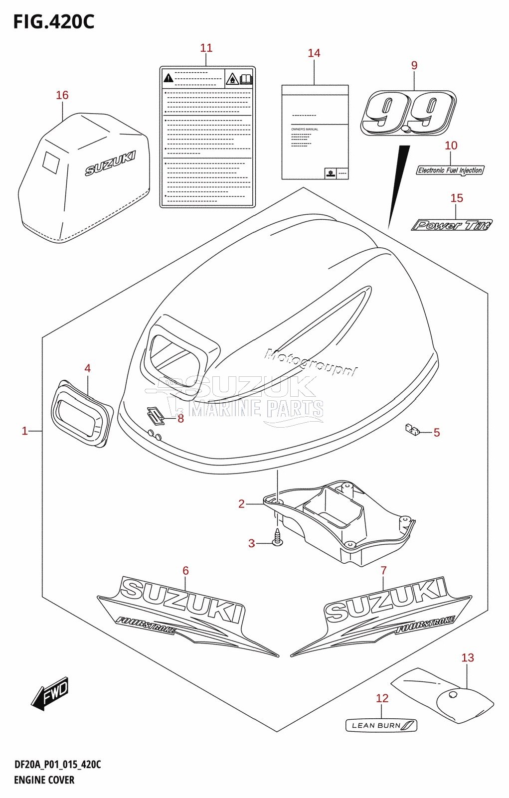 ENGINE COVER (DF9.9BT:P01)