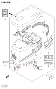 DF300Z From 30002Z-010001 (E01 E40)  2010 drawing ENGINE COVER (K7,K8,K9)