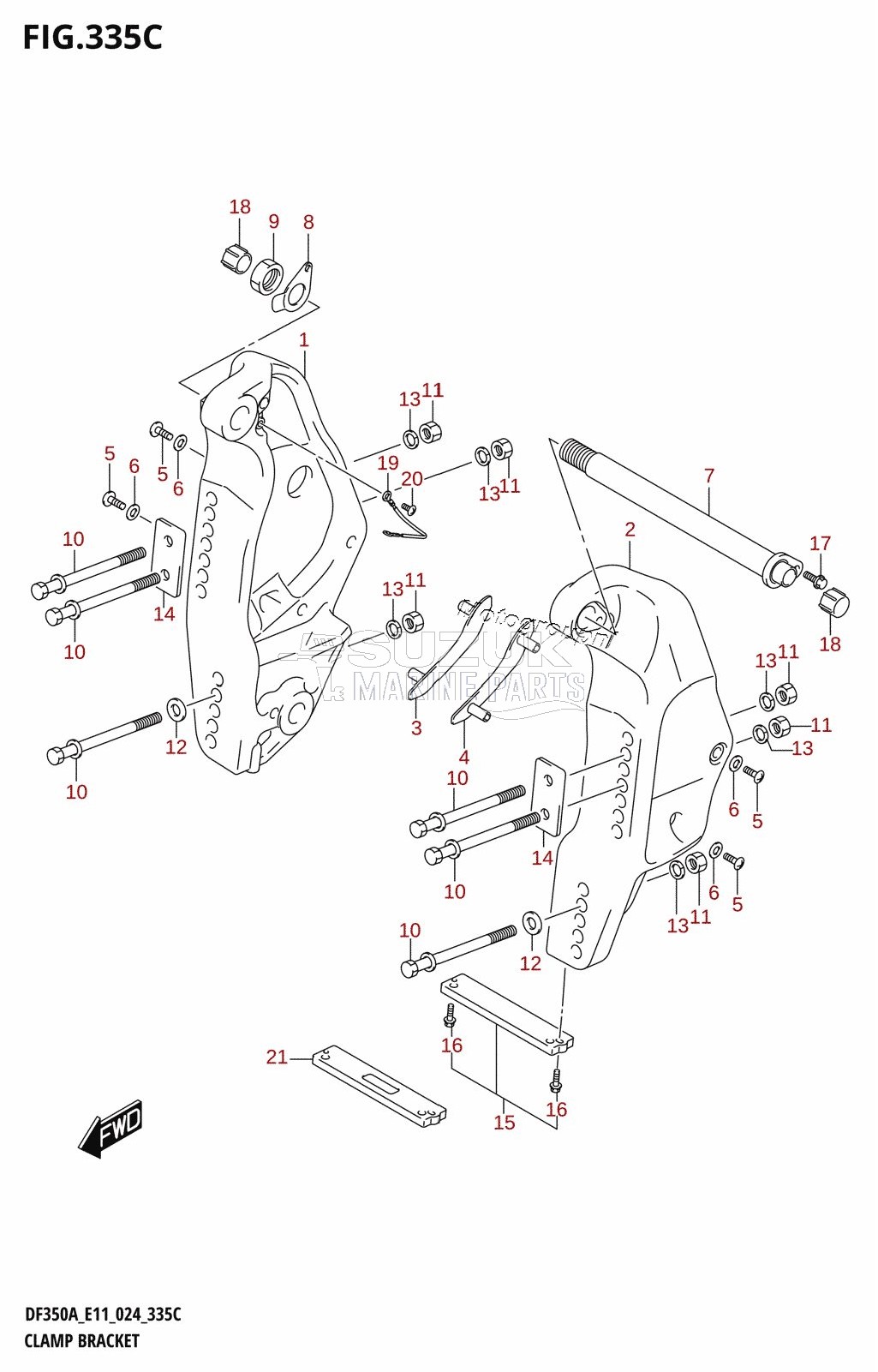 CLAMP BRACKET (DF350AMD,DF300BMD)