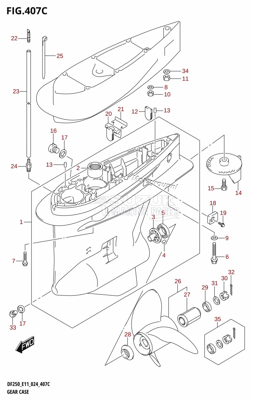 GEAR CASE (DF200Z)