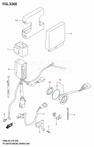 DF50A From 05004F-910001 (E01)  2019 drawing PTT SWITCH /​ ENGINE CONTROL UNIT (DF60A:E01,DF60ATH:E01)