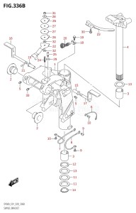 04003F-040001 (2020) 40hp E01-Gen. Export 1 (DF40A  DF40AQH  DF40ATH) DF40A drawing SWIVEL BRACKET (DF40AQH:E01,DF40ATH:E01,DF50ATH:E01)