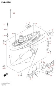 DF225Z From 22503Z-710001 (E03)  2017 drawing GEAR CASE (DF250ST:E03)