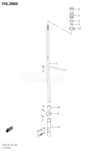 DF60A From 06002F-040001 (E01 E40)  2020 drawing CLUTCH ROD (DF60A:E40,DF60AQH:E40)