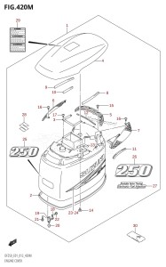 DF225Z From 22503Z-210001 (E01 E40)  2012 drawing ENGINE COVER (DF250Z:E40)