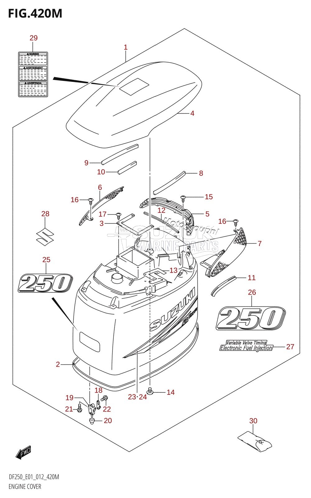 ENGINE COVER (DF250Z:E40)